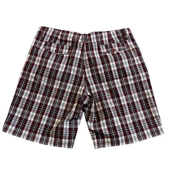 Red Camel red Plaid Men's Shorts size 36 casual 100% cotton summer - Picture 5 of 9